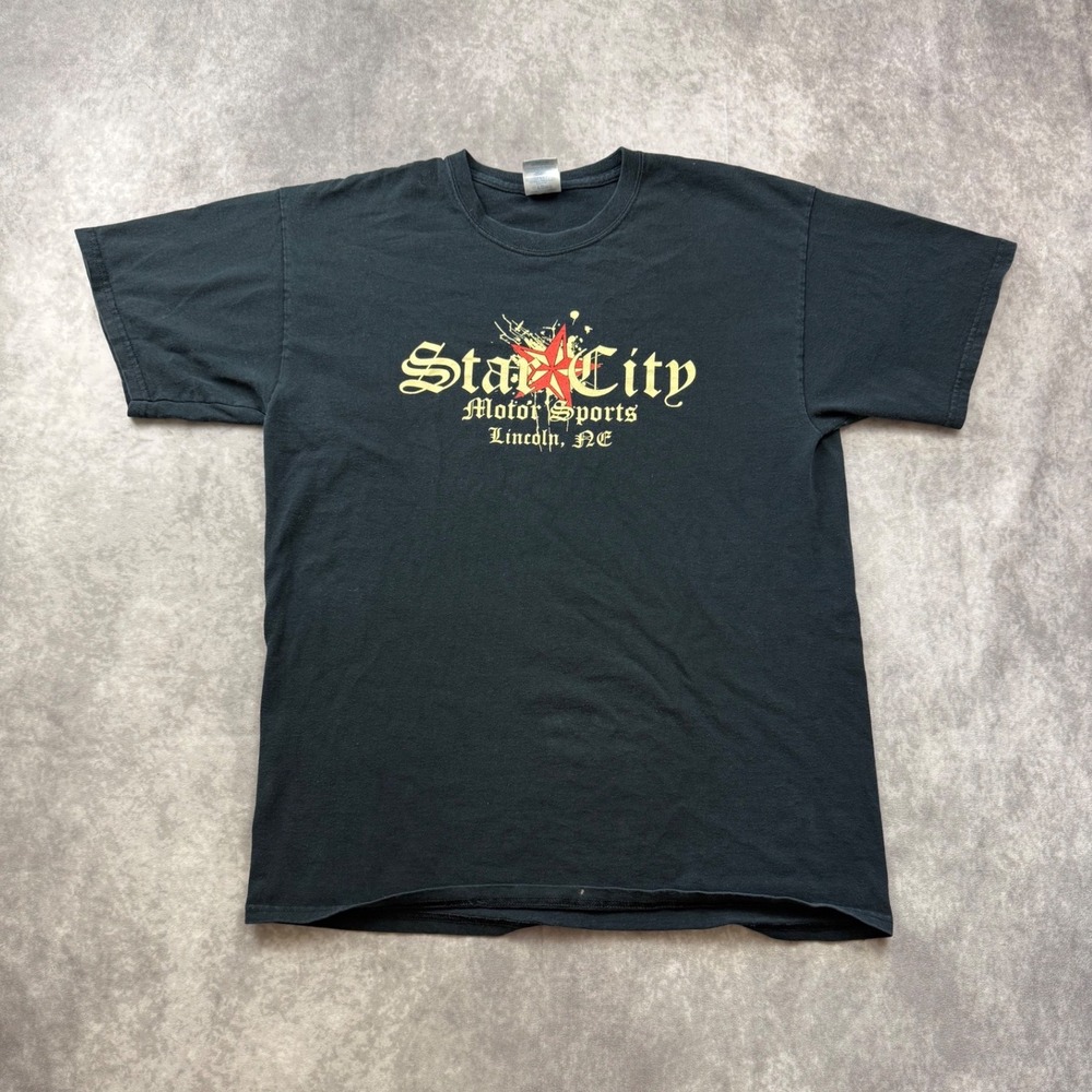 Star City Motor Sports Lincoln NE Graphic T-Shirt Mens Large Black
